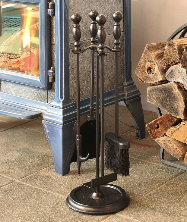 Minuteman International X870942 Bolton 5 Piece Fireplace Stove Tool Set, Black - 15