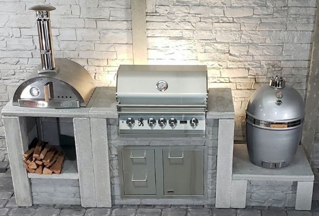 Stone Kitchen + Pizza Oven + Kamado