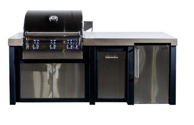 Fire Magic 92" Outdoor Kitchen Island Refrigerator Bundle with FireMagic Echelon Diamond E660I Built-In Grill