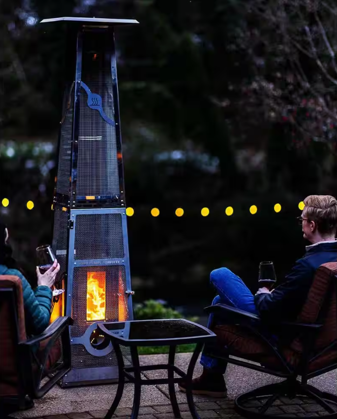 Big Timber Elite Wood Pellet Burning Patio Heater 90,000 BTU Stainless Steel + Cage