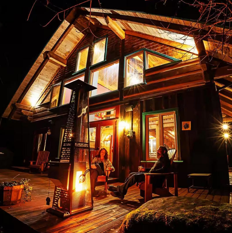 Big Timber Elite Wood Pellet Burning Patio Heater 90,000 BTU Stainless Steel + Cage