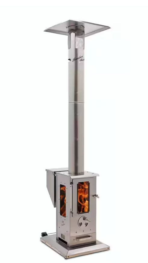 Big Timber Elite Wood Pellet Burning Patio Heater 90,000 BTU Stainless Steel