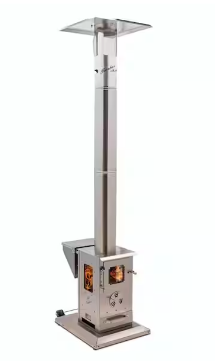 LIL Timber Elite Wood Pellet Burning Patio Heater 75,000 BTU Stainless Steel