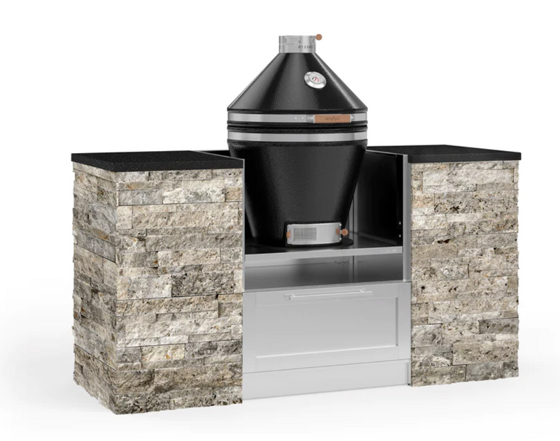 Outdoor Kitchen Signature Series 6 Piece Cabinet Set with Kamado Cabinet with Kamado