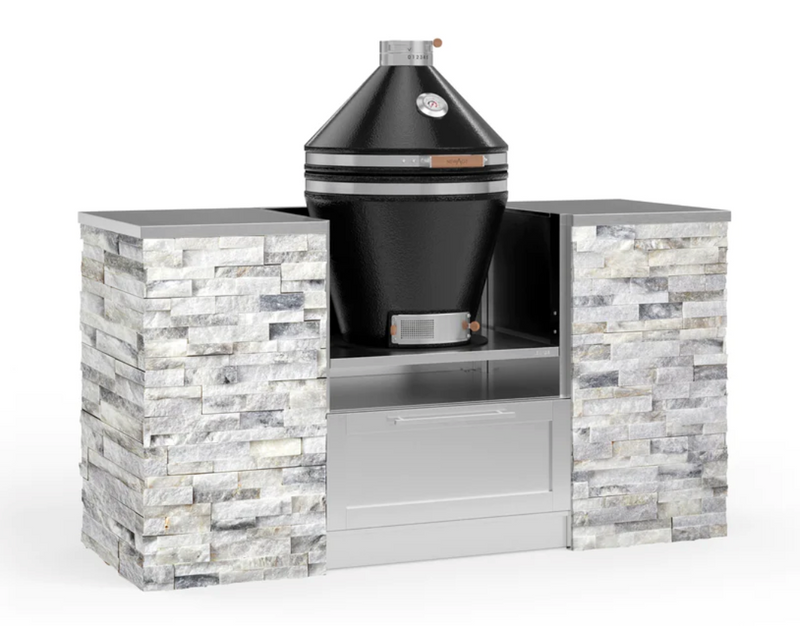 Outdoor Kitchen Signature Series 6 Piece Cabinet Set with Kamado Cabinet with Kamado