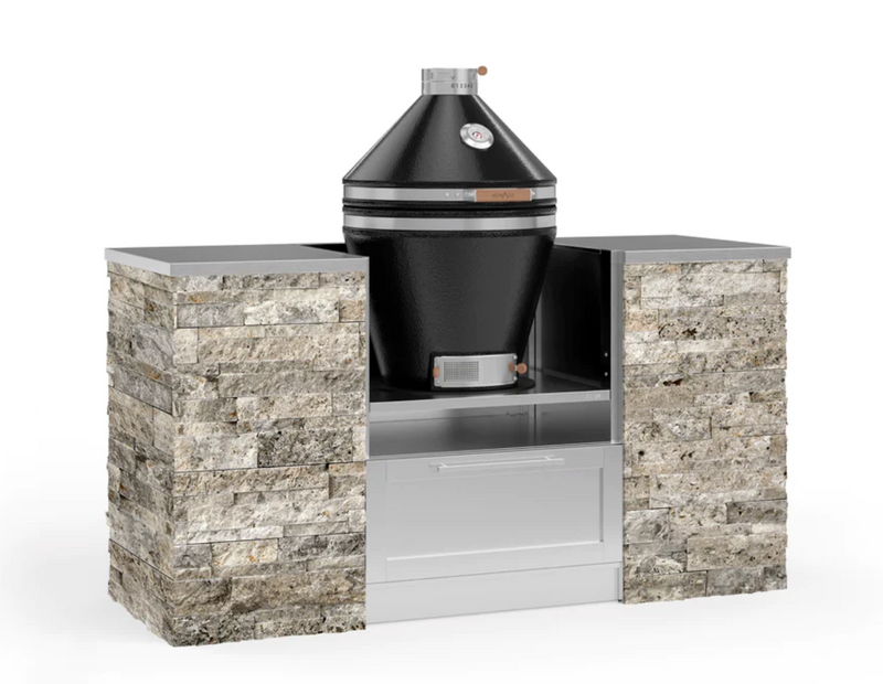 Outdoor Kitchen Signature Series 6 Piece Cabinet Set with Kamado Cabinet with Kamado