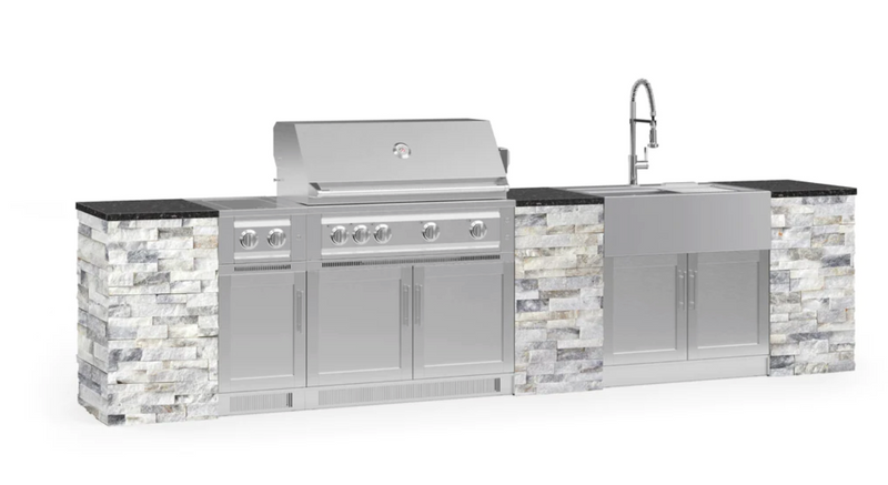 Outdoor Kitchen Signature Series 11 Piece Cabinet Set with 33'' Grill