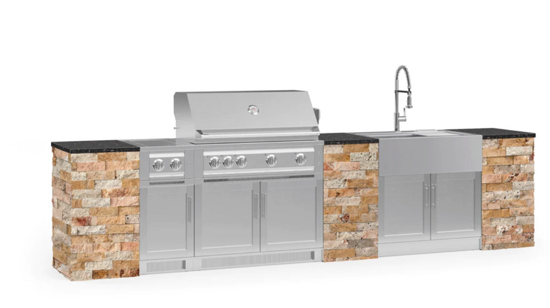 Outdoor Kitchen Signature Series 11 Piece Cabinet Set with 33'' Grill