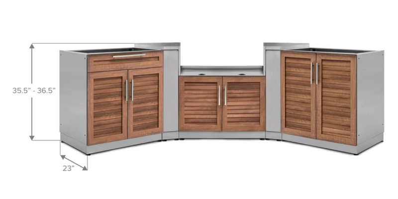 Outdoor Kitchen 6-piece Grove Stainless Steel