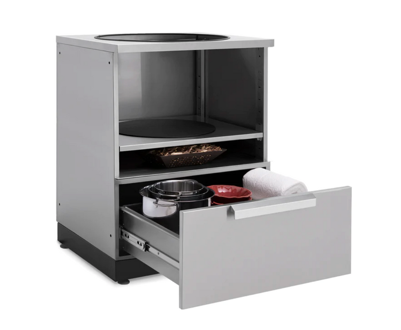 Outdoor Kitchen Stainless Steel 6 Piece Cabinet Set with 2-Door, Bar, Corner and Kamado Cabinet