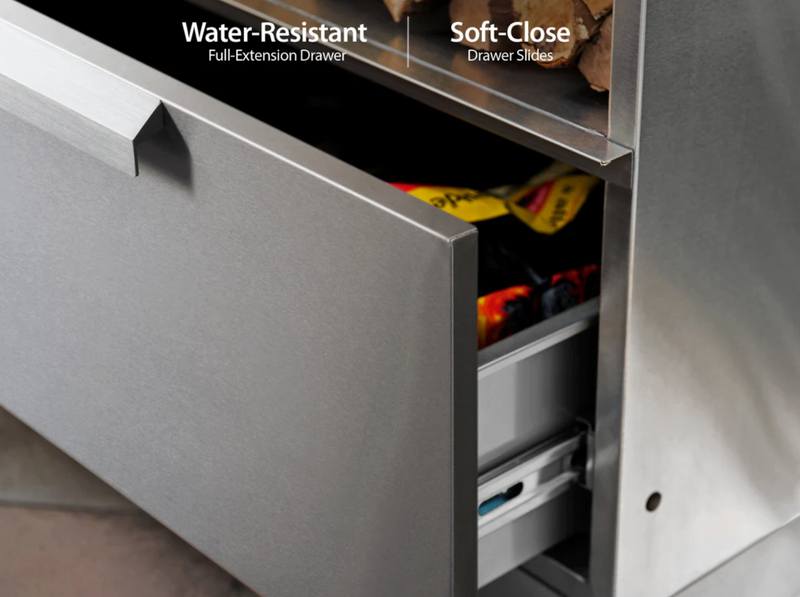 Outdoor Kitchen Grove Stainless Steel 6 Piece Cabinet Set with 2-Door, Bar, Corner and Kamado Cabinet