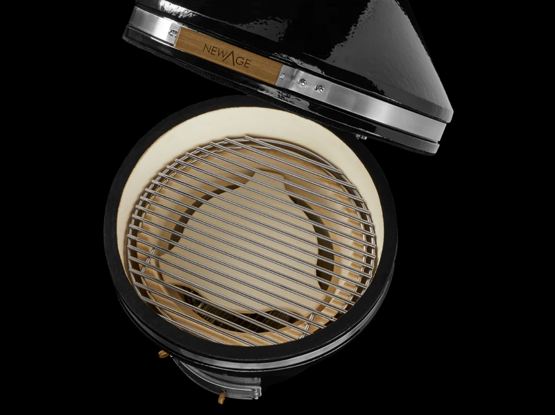 Outdoor Kitchen Aluminum 4 Piece Cabinet Set with 3-Drawer, Bar and Kamado Cabinet + Kamado + Countertop