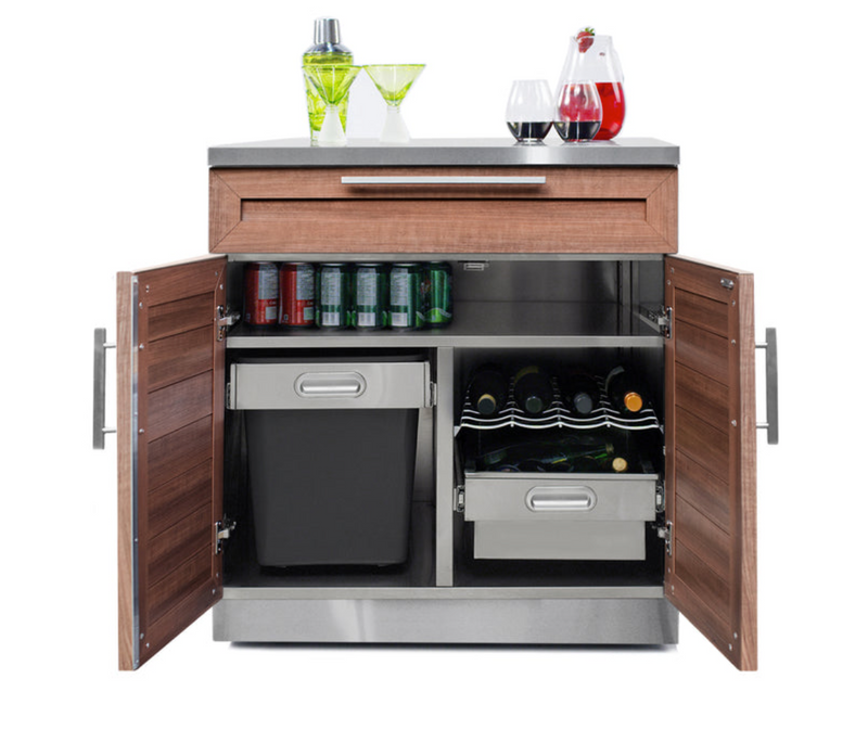 Outdoor Kitchen Grove Stainless Steel 6 Piece Cabinet Set with 2-Door, Bar, Corner and Kamado Cabinet