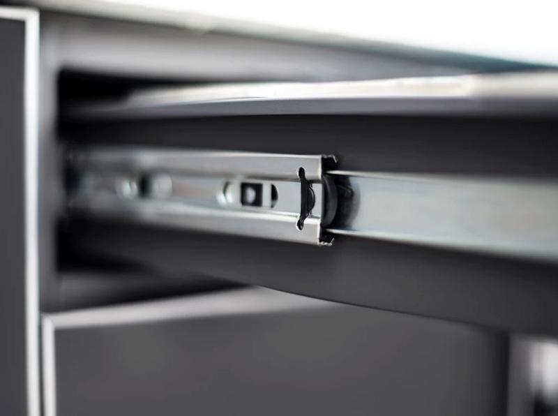 Outdoor Kitchen Aluminum 3 Piece Cabinet Set with 3-Drawer, Bar and Grill Cabinet + 40in Grill