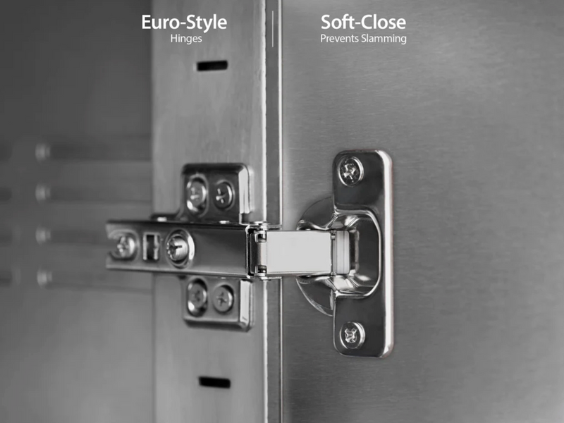 Outdoor Kitchen Stainless Steel 4 Piece Cabinet Set with Bar, Sink and Kamado Cabinet + Kamado