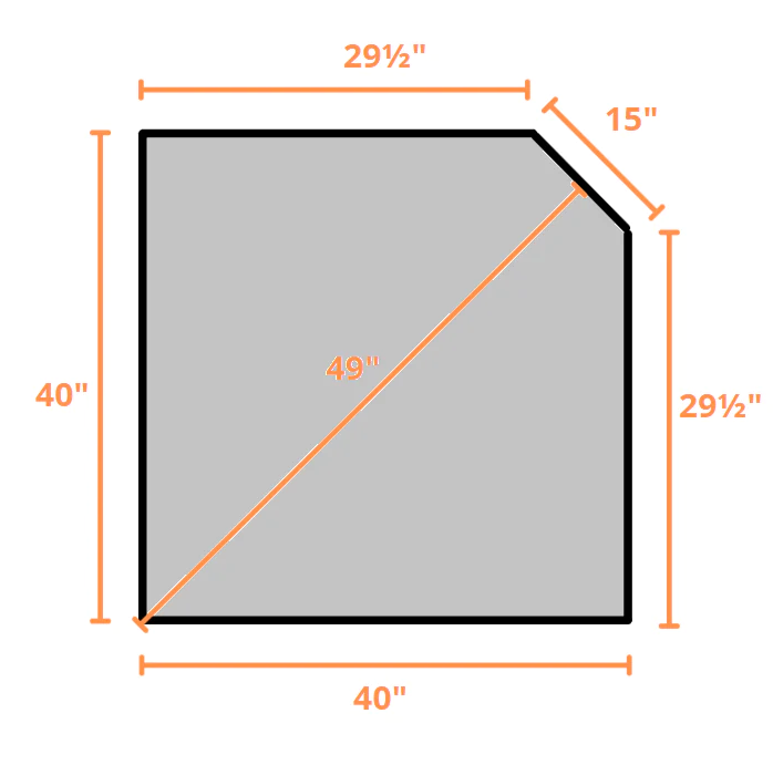 COMFORTBILT CORNER HEARTH PAD - MILL BLACK