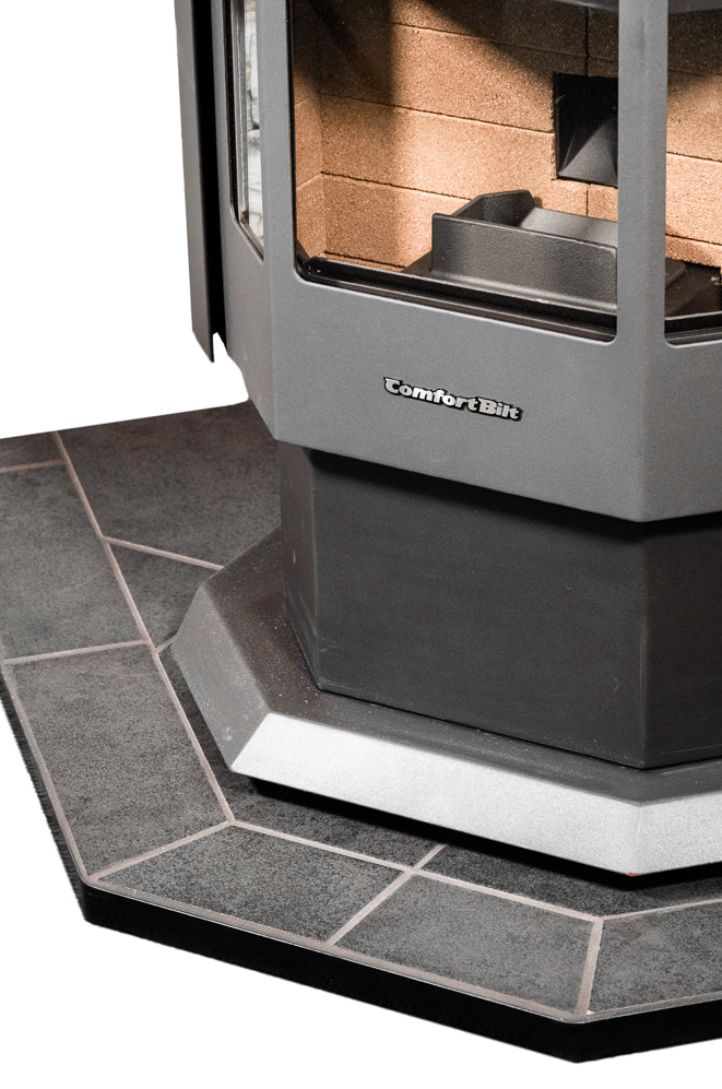 COMFORTBILT CORNER HEARTH PAD - MILL BLACK