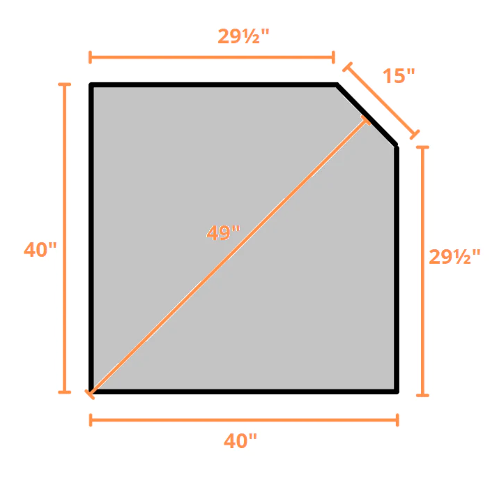 COMFORTBILT CORNER HEARTH PAD - NATURAL SILVER SLATE