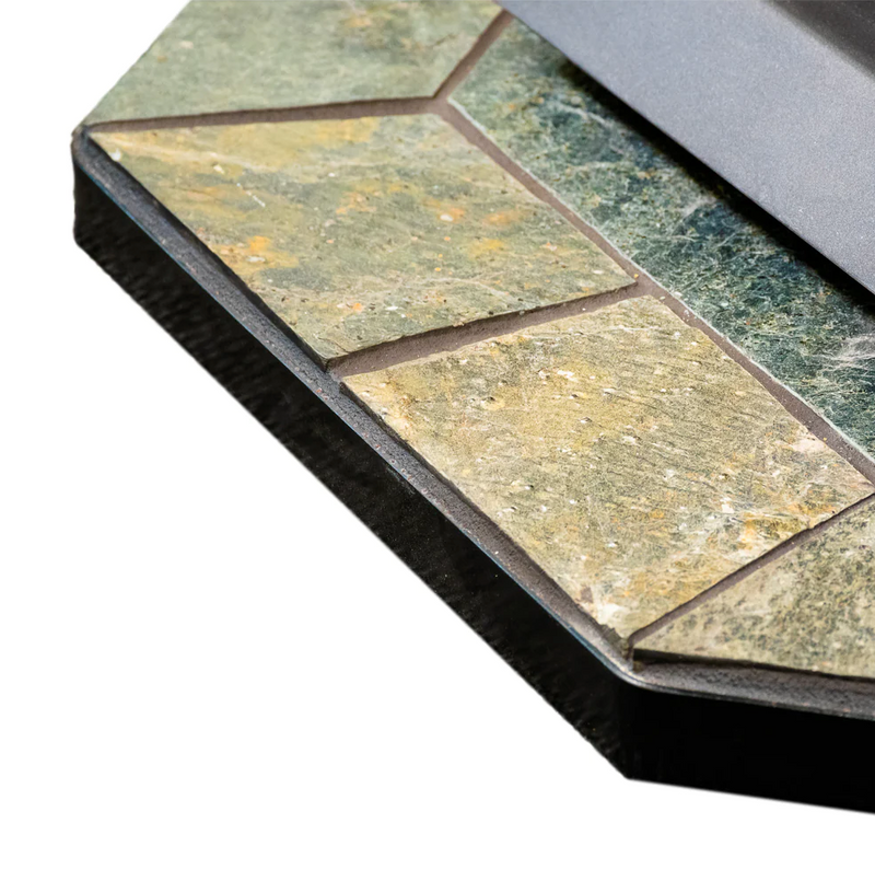 COMFORTBILT CORNER HEARTH PAD - NATURAL SILVER SLATE