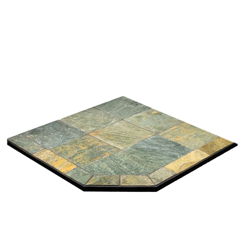 COMFORTBILT CORNER HEARTH PAD - NATURAL SILVER SLATE