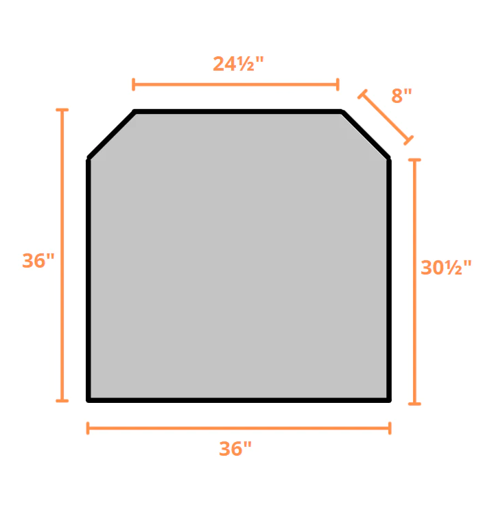 COMFORTBILT FLATWALL HEARTH PAD - NATURAL SILVER SLATE