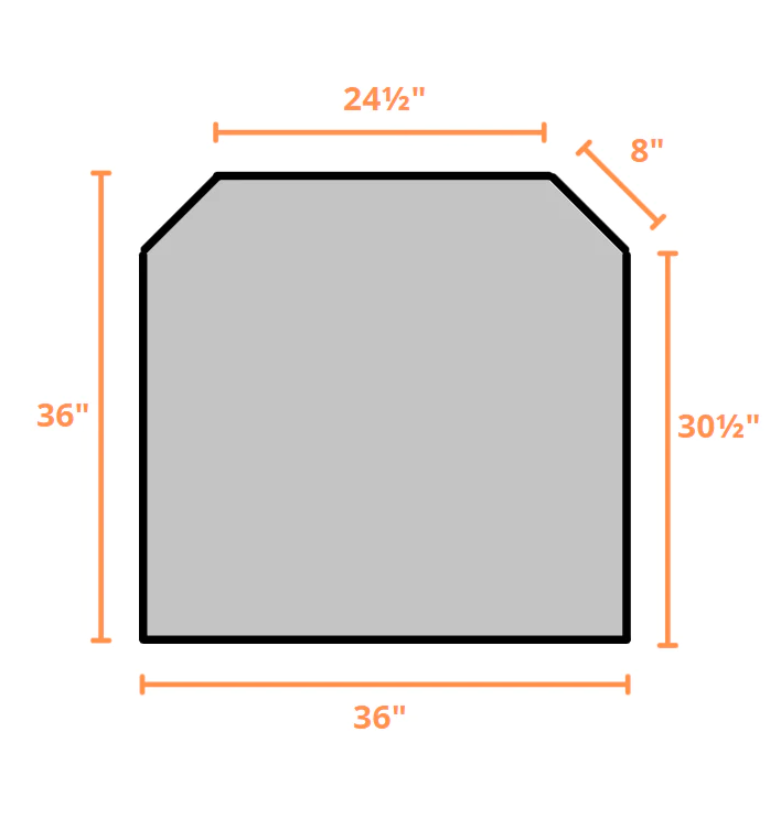 COMFORTBILT FLATWALL HEARTH PAD - MIDNIGHT BLACK