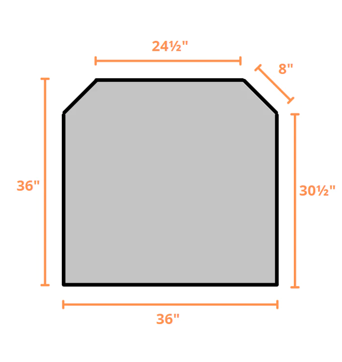 COMFORTBILT FLATWALL HEARTH PAD - WINTER SHADOW