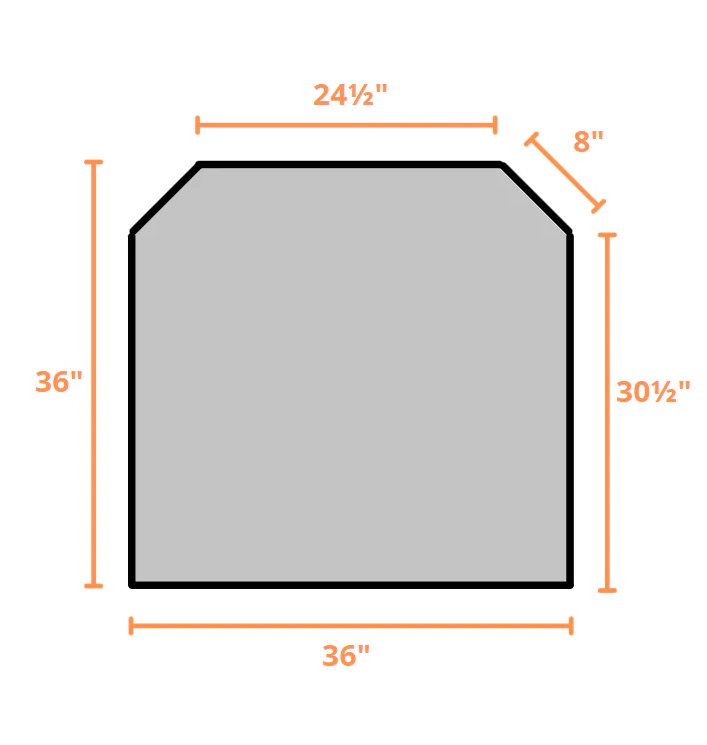 COMFORTBILT FLATWALL HEARTH PAD - PEWTER ROCK
