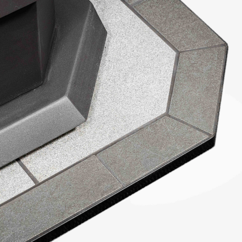 COMFORTBILT FLATWALL HEARTH PAD - PEWTER ROCK
