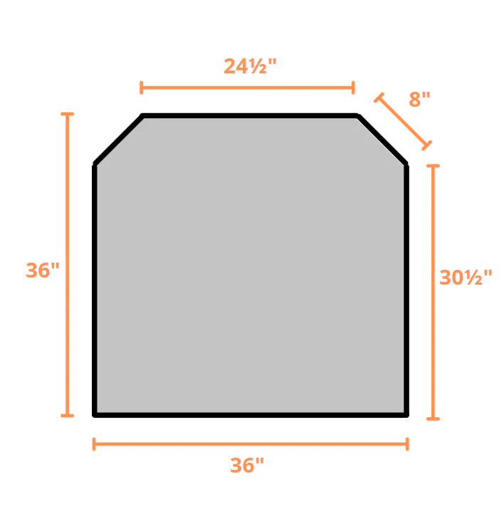 COMFORTBILT FLATWALL HEARTH PAD - PEWTER