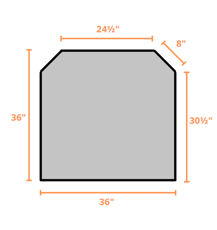 COMFORTBILT FLATWALL HEARTH PAD - AGATE GREY