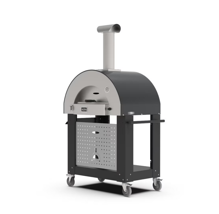 Alfa Classico 2 Pizze Propane Pizza Oven W/ Natural Gas Conversion Kit and Oven Base - Ardesia Grey - FXCL-2P-GGRA-U