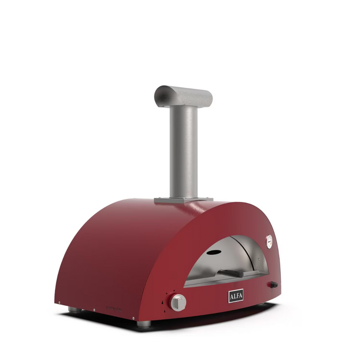Alfa Moderno 2 Pizze Propane Pizza Oven W/ Natural Gas Conversion Kit - Antique Red - FXMD-2P-GROA-U