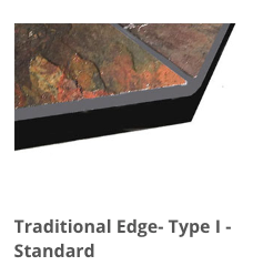 Diamond Hearths Standard Or Corner Hearth Pad - Traditional Edge- Type I - Peacock Slate