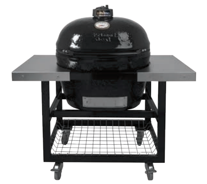 Primo XL400 Oval Ceramic BBQ Cart Model Stainless Steel Side Shelves