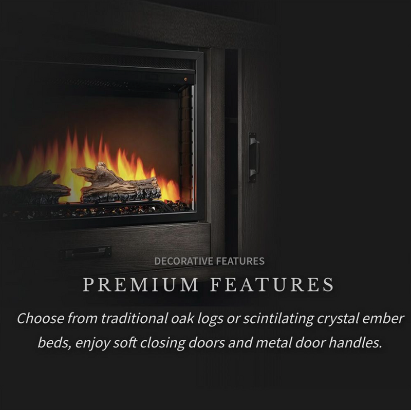 Napoleon NEFP30-3020RK Franklin Electric Fireplace TV Stand with 30-Inch Cineview Firebox