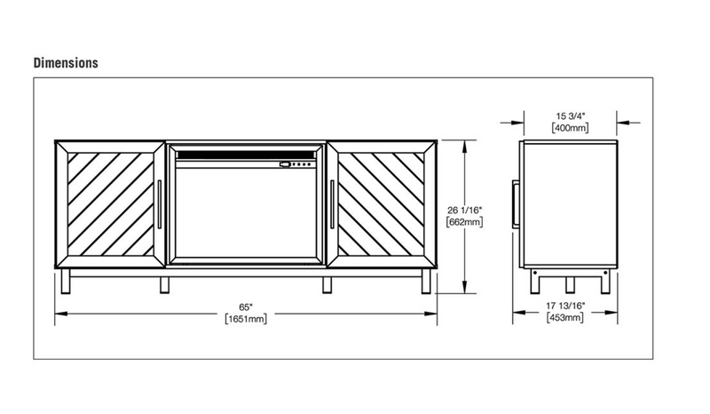 Napoleon NEFP26-3120WN Bella Electric Fireplace TV Stand with 26-Inch Cineview Firebox
