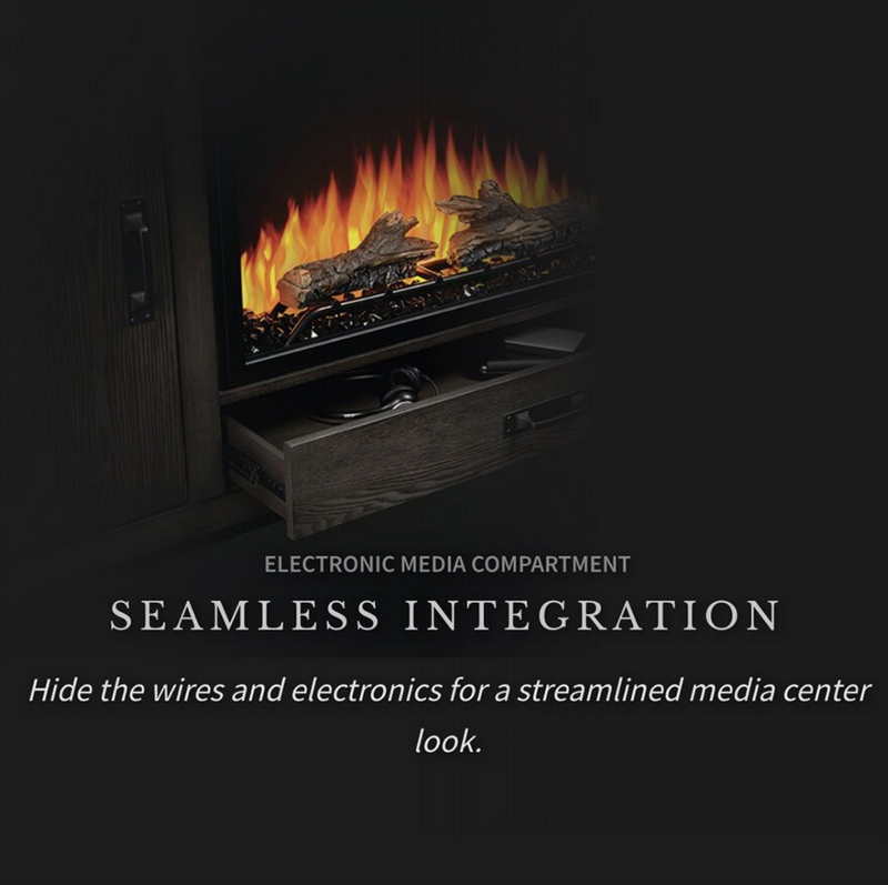 Napoleon NEFP30-3820AW Charlotte Electric Fireplace TV Stand with 30-Inch Cineview Firebox