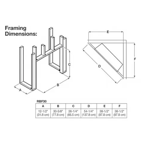 Dimplex Revillusion 30-inch Built-in Firebox with Glass Pane and Plug Kit, Weathered Concrete (RBF30WCG)
