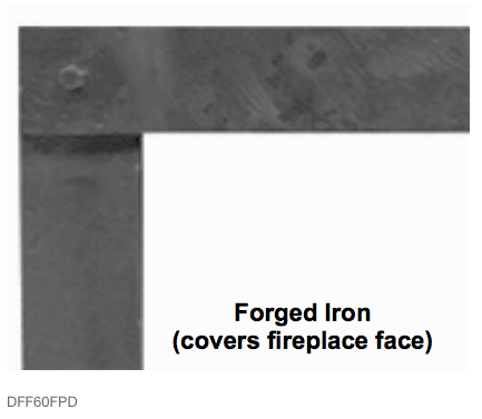 Empire DFF60FPD Decorative Front, Forged Iron Frame, Distressed Pewter