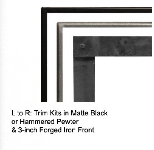 EMPIRE BOULEVARD DIRECT VENT LINEAR FIREPLACE 36" FORGED IRON FRONT, 3 INCH