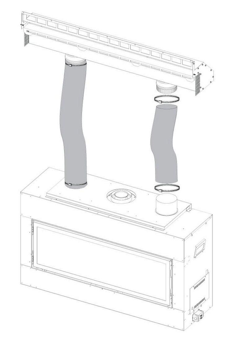 White Mountain Hearth Gravity Heat Management (Includes 60" Plenum and 10' Flex) HMGW60