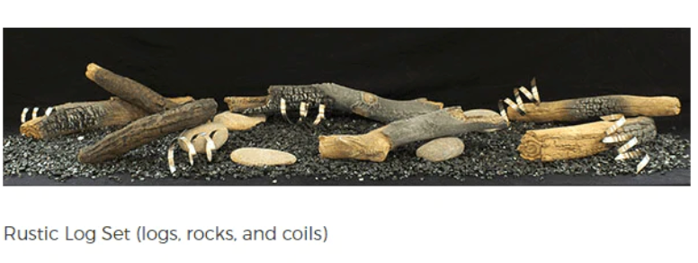 EMPIRE COMFORT SYSTEMS BOULEVARD 60 RUSTIC LOGS/ROCKS WITH STAINLESS STEEL COILS (LS60THF)