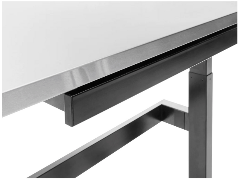 Stainless Steel 56 in. Electric Adjustable Height Worktable with Drawer