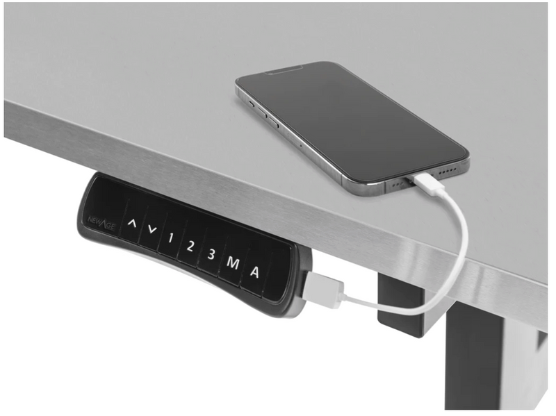 Stainless Steel 56 in. Electric Adjustable Height Worktable with Drawer