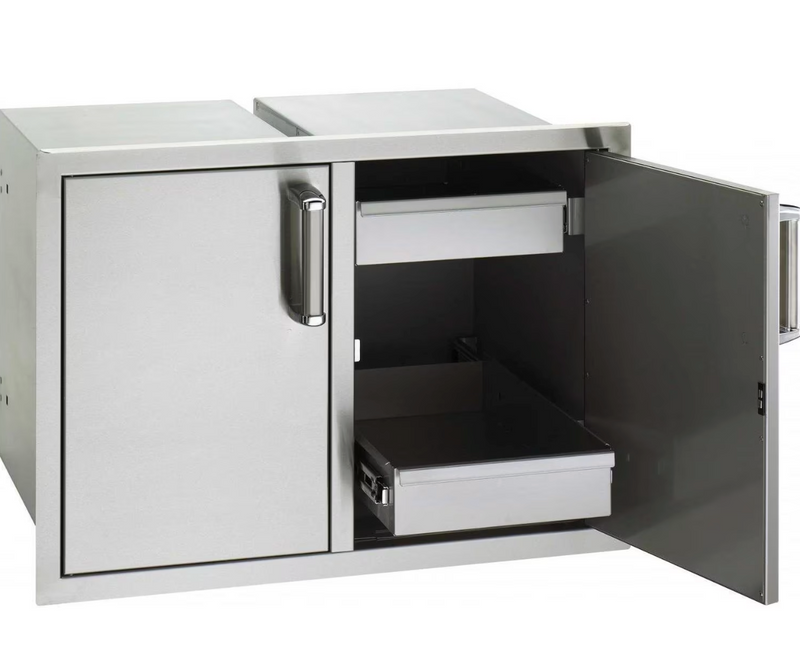 Fire Magic Premium Flush 30-Inch Enclosed Cabinet Storage With Drawers With Soft Close - 53930SC-22