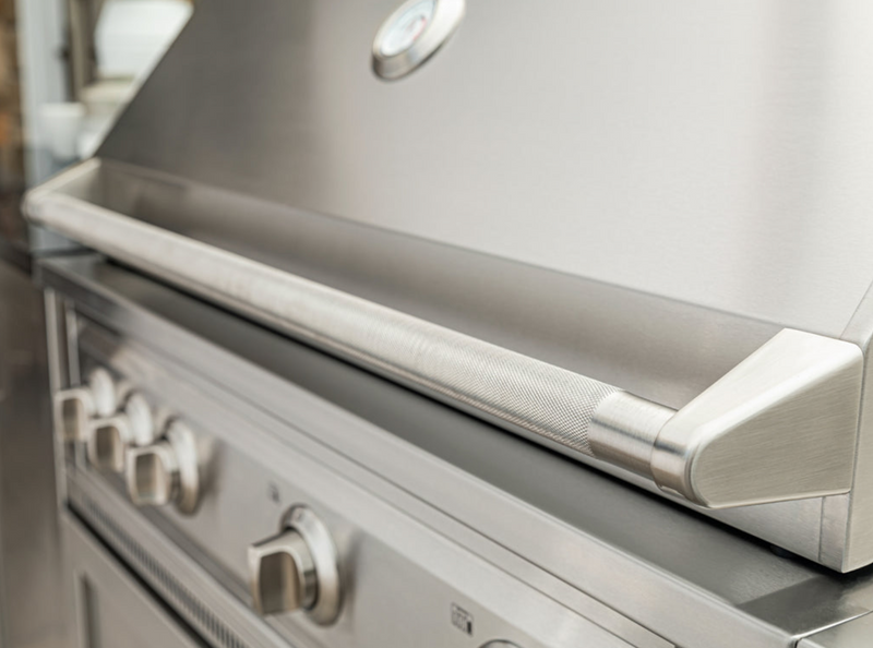 Outdoor Kitchen Signature Series 8 Piece Cabinet Set with 3 Drawer, 1 Door, Kamado and Platinum Grill