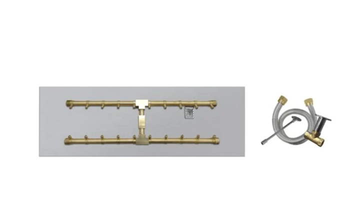 TrueFlame 60" x 10" Stainless Steel Flat Pan with 50” x 6" Pro Series H Burner w/ TPSI Ignition System