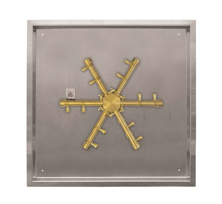 TrueFlame 32" Pro Series Square Drop-In Pan Fire Pit Burner Kit w/ TPSI Ignition System