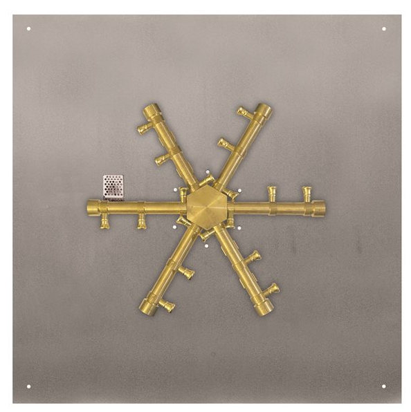 TrueFlame 34" Pro Series Square Flat Pan Fire Pit Burner Kit w/ TPSI Ignition System